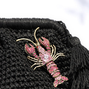 AMARA LOBSTER CLUTCH BAG- BLACK