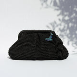 AMARA WHALE CLUTCH BAG- BLACK