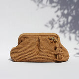 AMARA BEE CLUTCH BAG- SAND