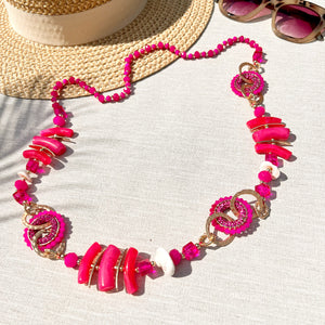 ST KITTS NECKLACE - PINK