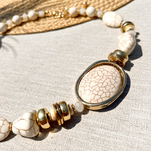 NAXOS NECKLACE- CREAM