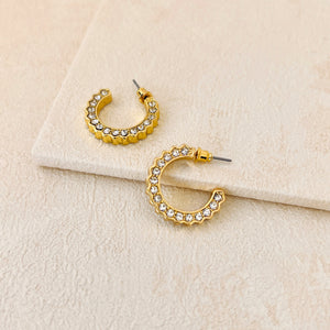 ESME JEWEL HOOP EARRINGS - CRYSTAL