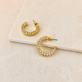 ESME JEWEL HOOP EARRINGS - CRYSTAL