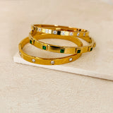 KINGS BANGLE- EMERALD