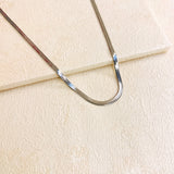 SNAKE CHAIN NECKLACE - SILVER