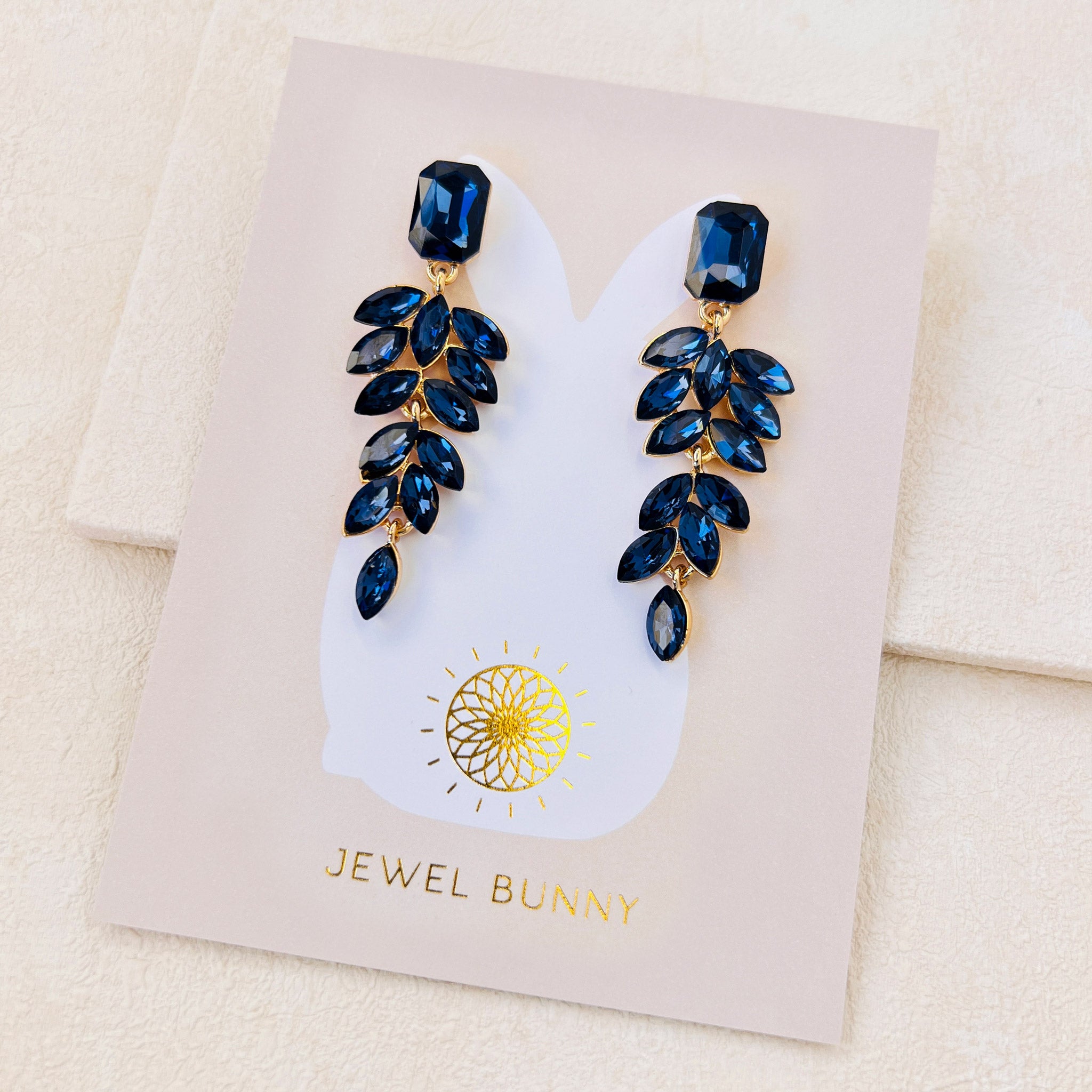 GRACE EARRINGS- NAVY