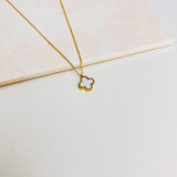 CLOVER NECKLACE & EARRING SET- GOLD