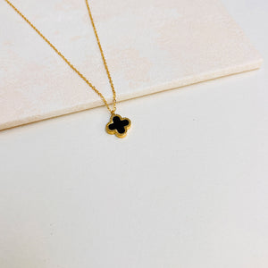 CLOVER NECKLACE & EARRING SET- GOLD