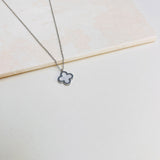 CLOVER NECKLACE & EARRING SET- SILVER