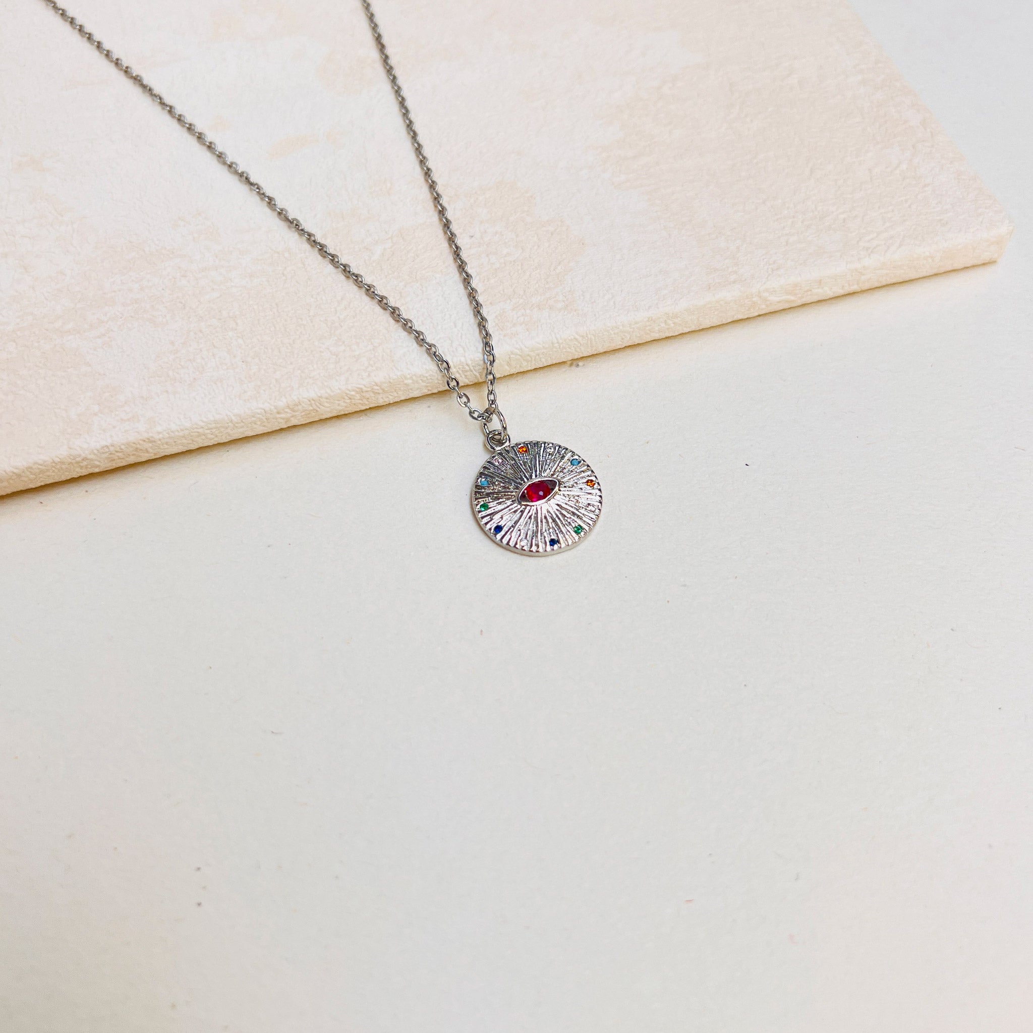 GALAXY PENDANT NECKLACE - SILVER