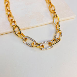 LARA LINK NECKLACE - GOLD