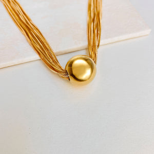 GLOBE NECKLACE- GOLD