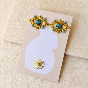 THEA EARRINGS - AQUA