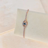 EVIL EYE STACKING BRACELET - ROSE GOLD