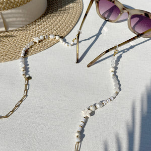 SUNGLASSES CHAIN - PEARL