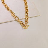 SASKIA CURB LINK NECKLACE - GOLD