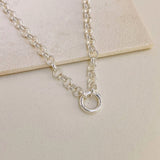 MAGGIE BELCHER CHAIN LOCK NECKLACE - SILVER