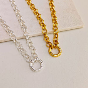 MAGGIE BELCHER CHAIN LOCK NECKLACE - GOLD