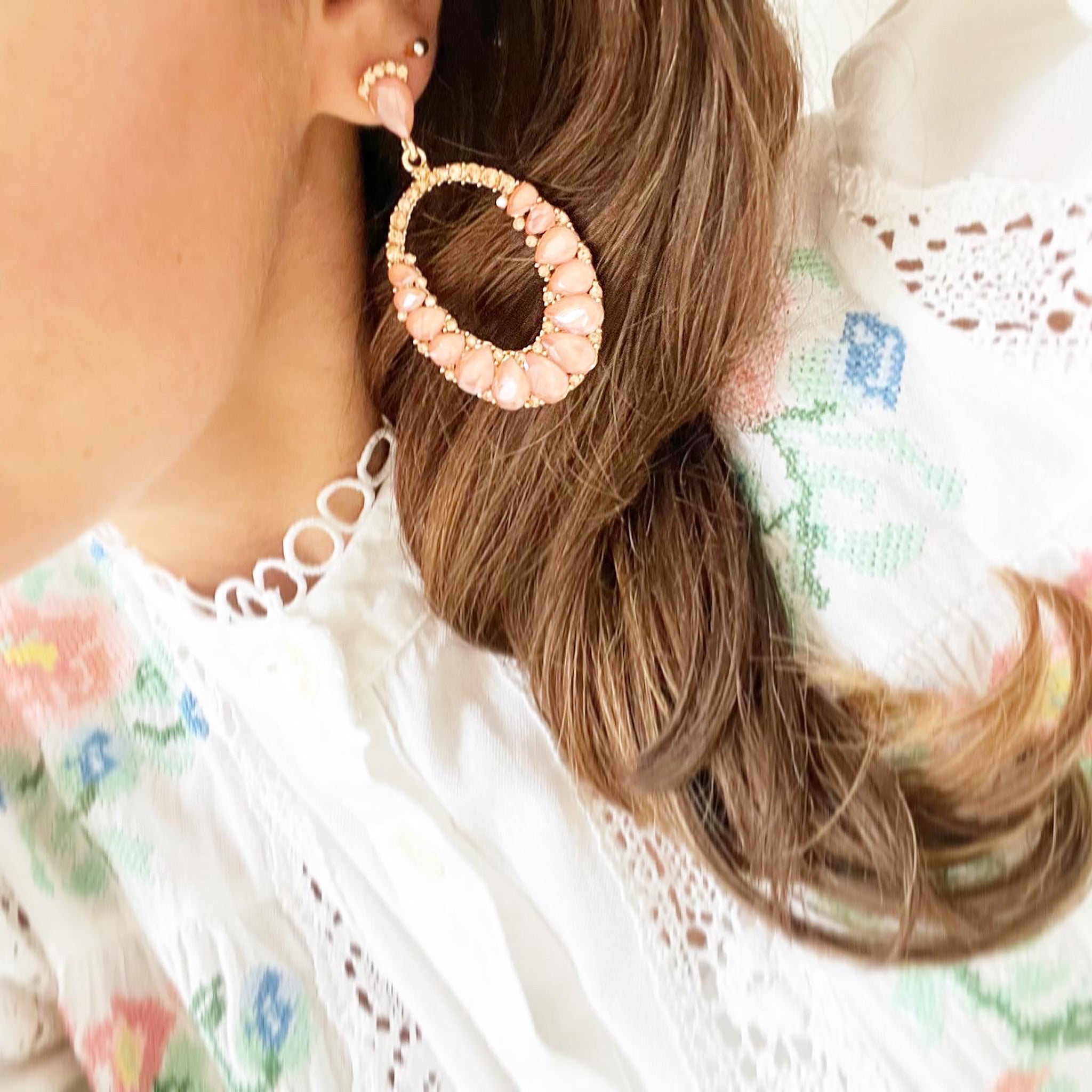 DARCY EARRINGS - BLUSH