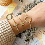 CROSS STACKING BRACELET - GOLD