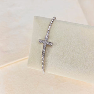 CROSS STACKING BRACELET - SILVER