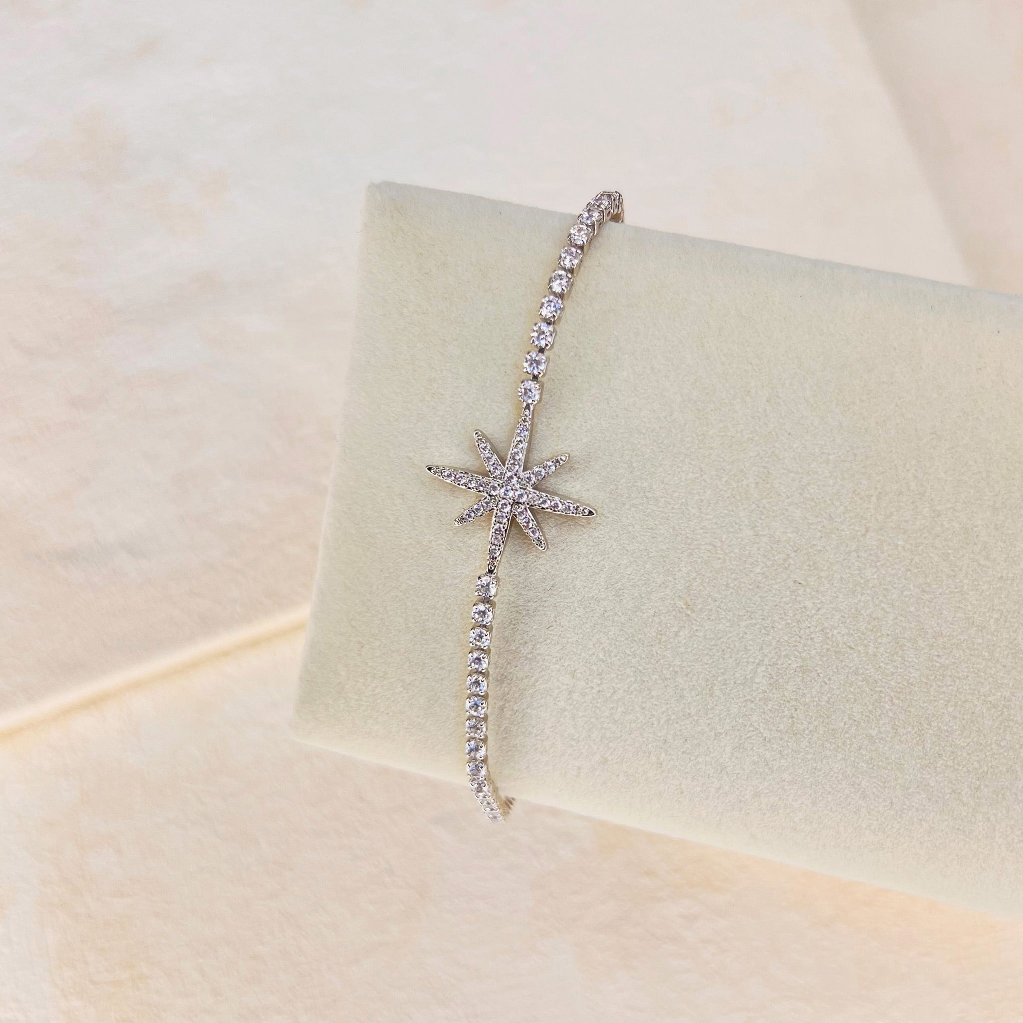 NORTH STAR STACKING BRACELET - SILVER