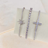 NORTH STAR STACKING BRACELET - SILVER