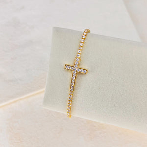 CROSS STACKING BRACELET - GOLD