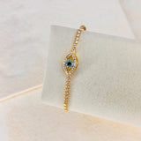 EVIL EYE STACKING BRACELET - GOLD