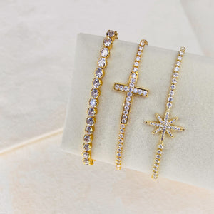 NORTH STAR STACKING BRACELET - GOLD