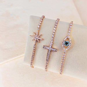 NORTH STAR STACKING BRACELET - ROSE GOLD