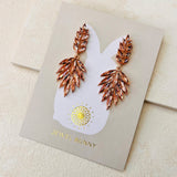 MAPLE LEAF EARRINGS - ROSE GOLD