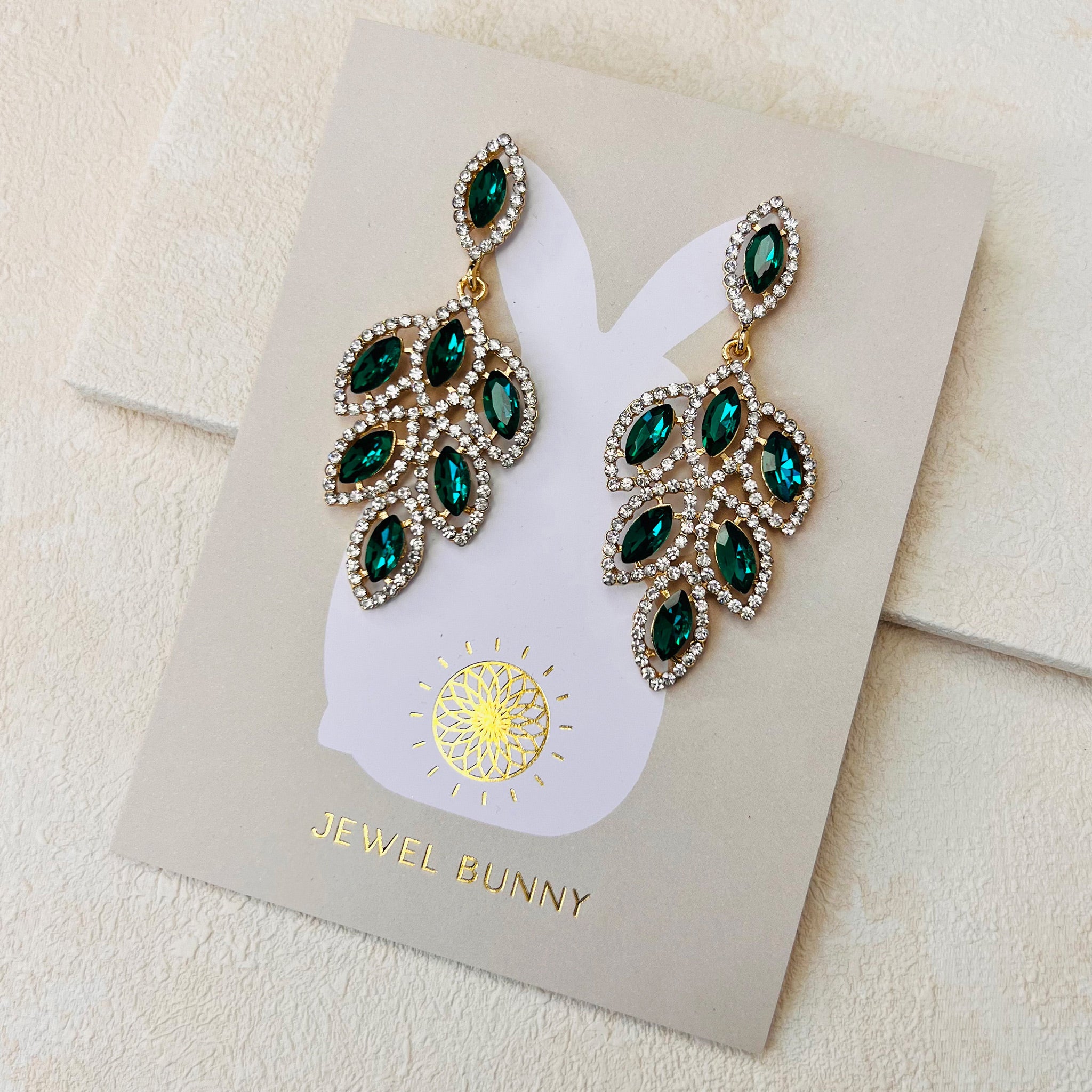 ELIZABETH EARRINGS- EMERALD