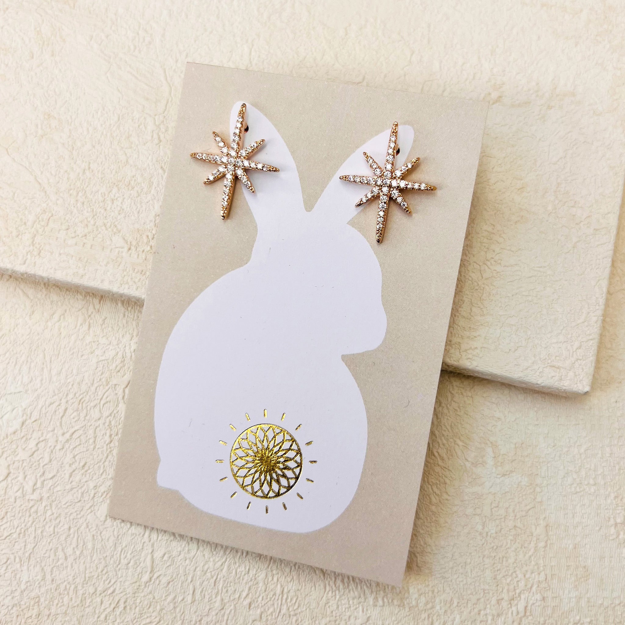 NORTH STAR EARRINGS - ROSE GOLD