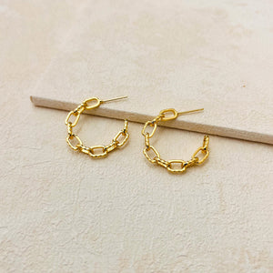 PAPER CLIP EARRINGS - GOLD