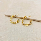 PAPER CLIP EARRINGS - GOLD