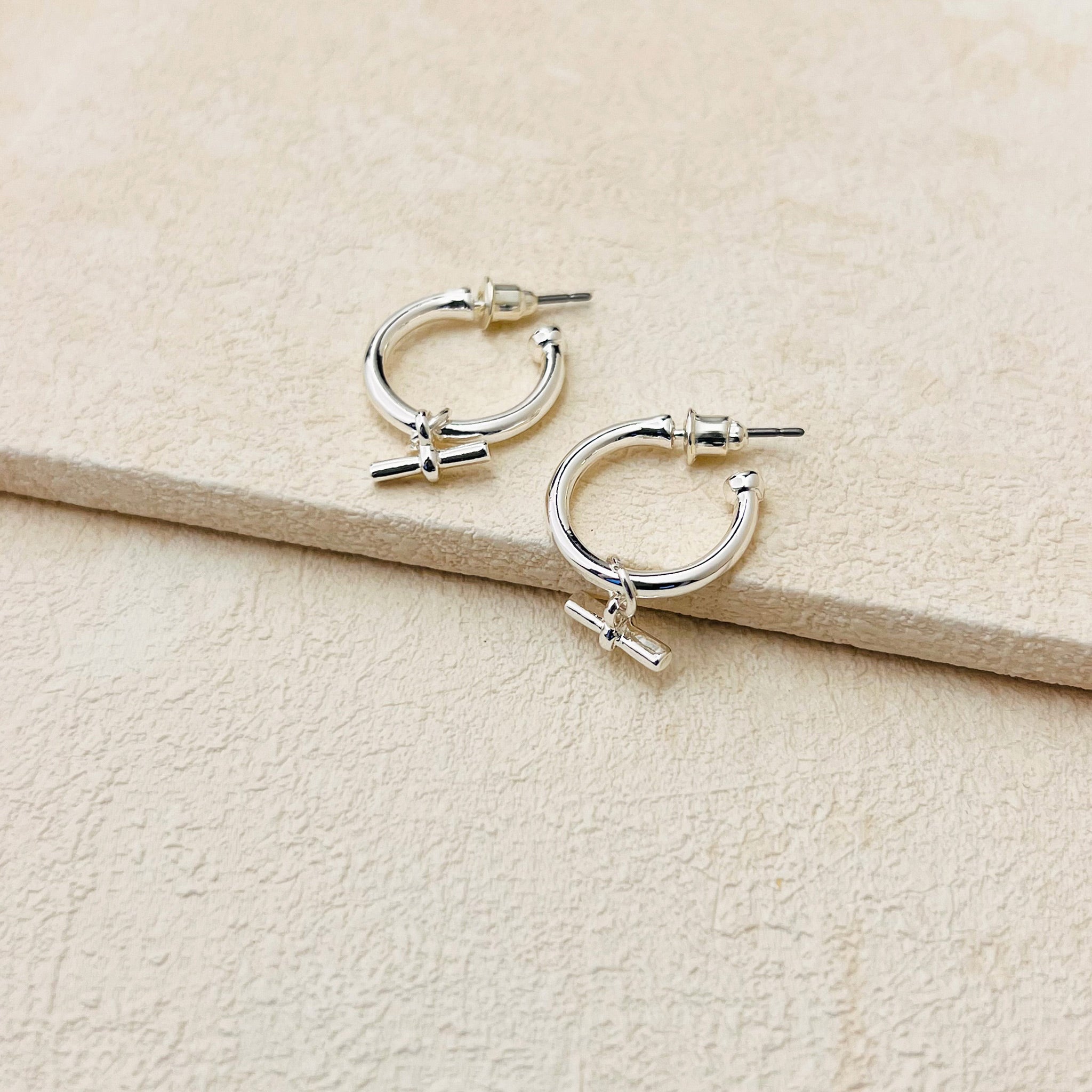 TAVVY MINI HOOPS - SILVER