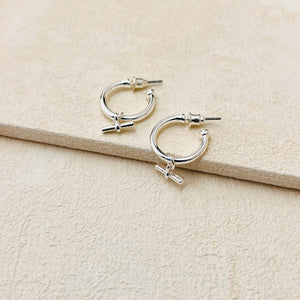 TAVVY MINI HOOPS - SILVER