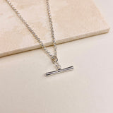 TAVVY TBAR NECKLACE - SILVER