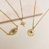 NORTH STAR PENDANT NECKLACE - GOLD