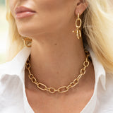 SASKIA CURB LINK NECKLACE - GOLD