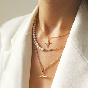 TAVVY TBAR NECKLACE - GOLD